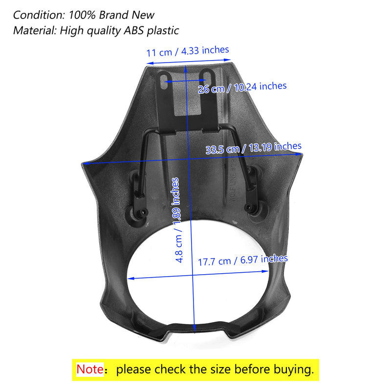 Cubierta del parabrisas del carenado del faro para Honda CMX500 Rebel 2018-2019 genérico