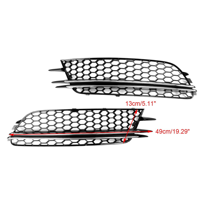 Audi A6 4G C7 2012-2015 2ST Främre Dimljus Kåpa Bezel Bumper Grille.