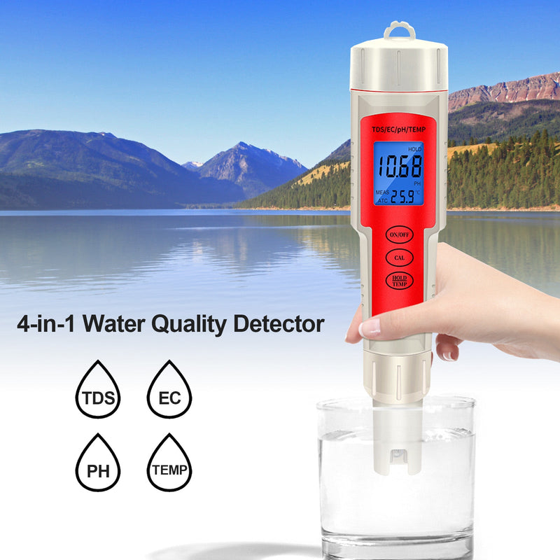 4In1 PH/TDS/EC/Temperatur Digital Meter Pen Wasserqualitätsanalysetester
