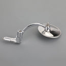 Espejos de extremo de manillar cromados para motocicleta Cafe Racer Old School Clubman 22 mm genéricos