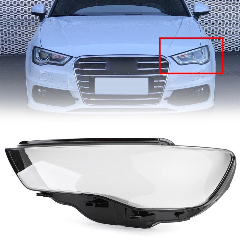 Tapa faro cristal faro para Audi A3 2013-2016 transparente generico