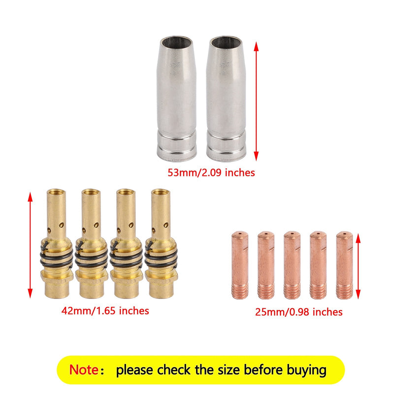 11 sztuk MB15 15AK 15 AK końcówka 0.8mm 0.03 "uchwyt dyszy MIG-200 MIG Gun