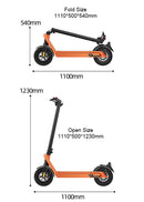 70KM Alcance 40km / h Scooter elétrico dobrável de 10 polegadas 500W Ferramentas de deslocamento Scooter elétrico adulto ESCooter