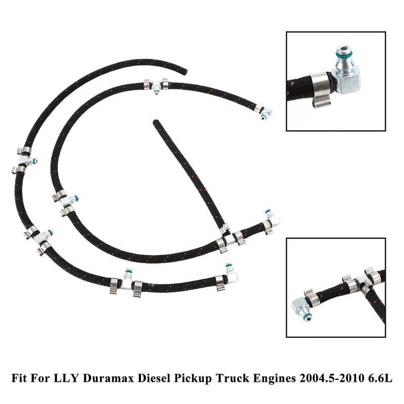 Duramax 2004-2010 6,6 l Diesel Silniki do samochodów ciężarowych Zestaw przewodu powrotnego wtryskiwacza paliwa