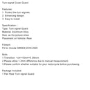 Cubierta de protección de señal de giro trasera de motocicleta adecuada para Honda CB500X 2019-2020 Genérico