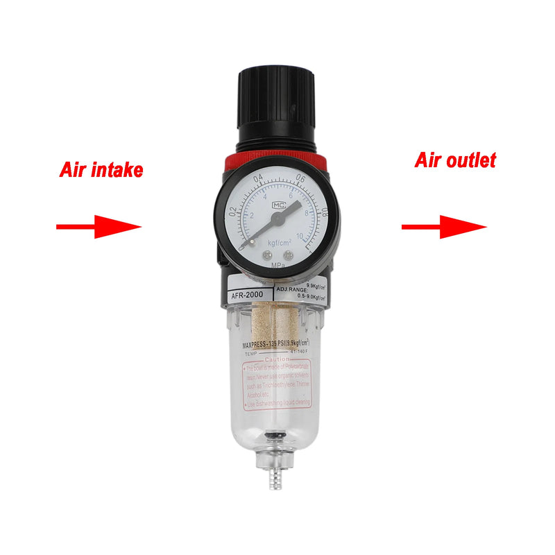 AFR-2000 1/4" Filtr sprężarki powietrza Separator wody Narzędzia do pułapek W Wskaźnik regulatora