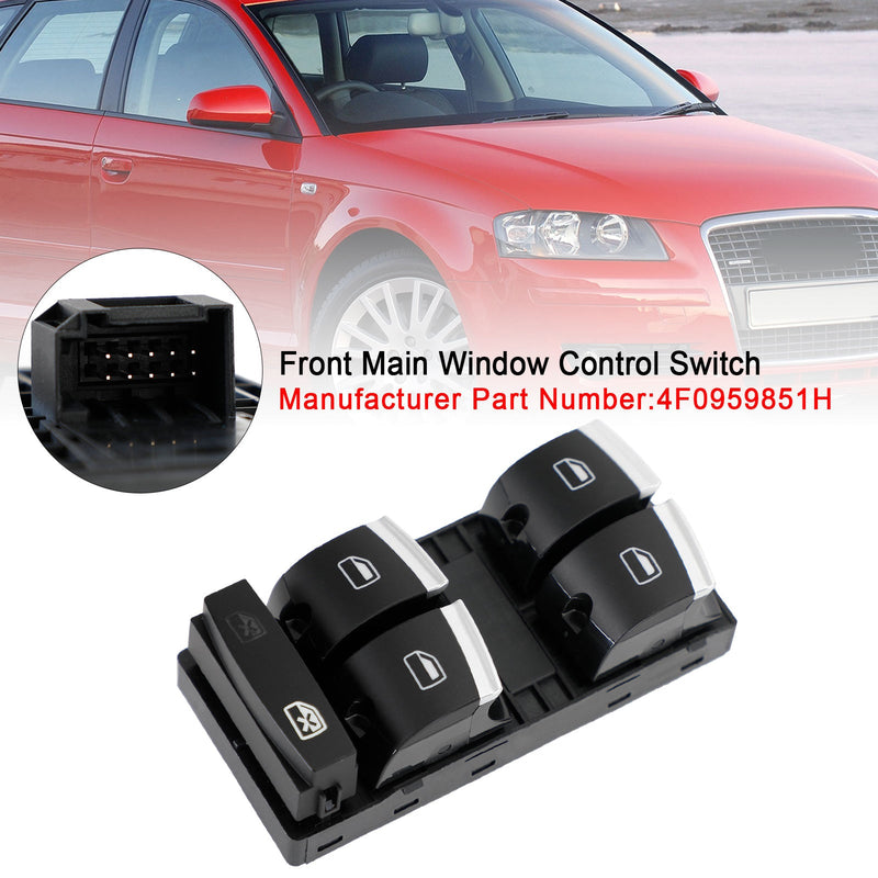 Interruptor de controle da janela principal frontal 4F0959851H para Audi A3 8p A4 S4 Q7 B6 B7 A6