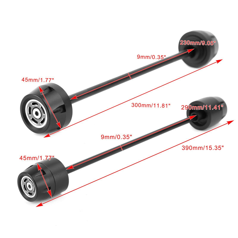 Vorder- + Hinterrad-Sturzschutzspulen Titan Passend für Ducati Scrambler 15-20