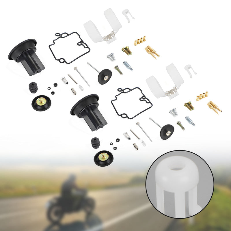 2X Kaasuttimen Carb Rebuild Kit -kiihdytyspumppu, joka sopii KT CVK24 Scooter Racing Genericiin