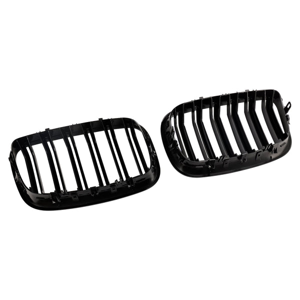 BMW X6 Hybrid E72 2008-2011 Zderzak przedni Grill nerkowy Grill czarny błyszczący