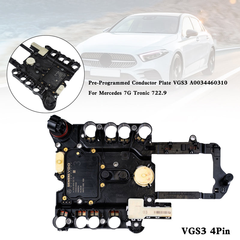 Forhåndsprogrammert kretskort VGS3 A0034460310 for Mercedes 7G Tronic 722.9