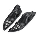 Paar Kühlergrill schwarz glänzend Nebelscheinwerfer Lampenabdeckung passend für Ford Fiesta 2013–2017 generisch