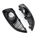 Paar Kühlergrill schwarz glänzend Nebelscheinwerfer Lampenabdeckung passend für Ford Fiesta 2013–2017 generisch