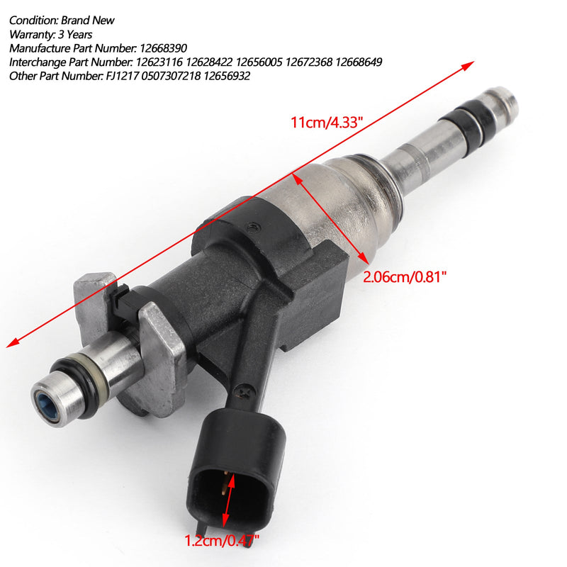 12668649 1st bränsleinsprutare för 2014-2017 Chevrolet GMC GM Trucks 4.3L & 5.3L Generic