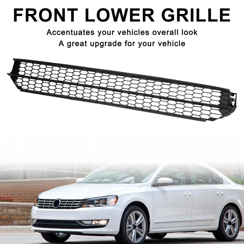 VW Passat 2012-2015 Honeycomb frontstøtfanger nedre grillgrill svart