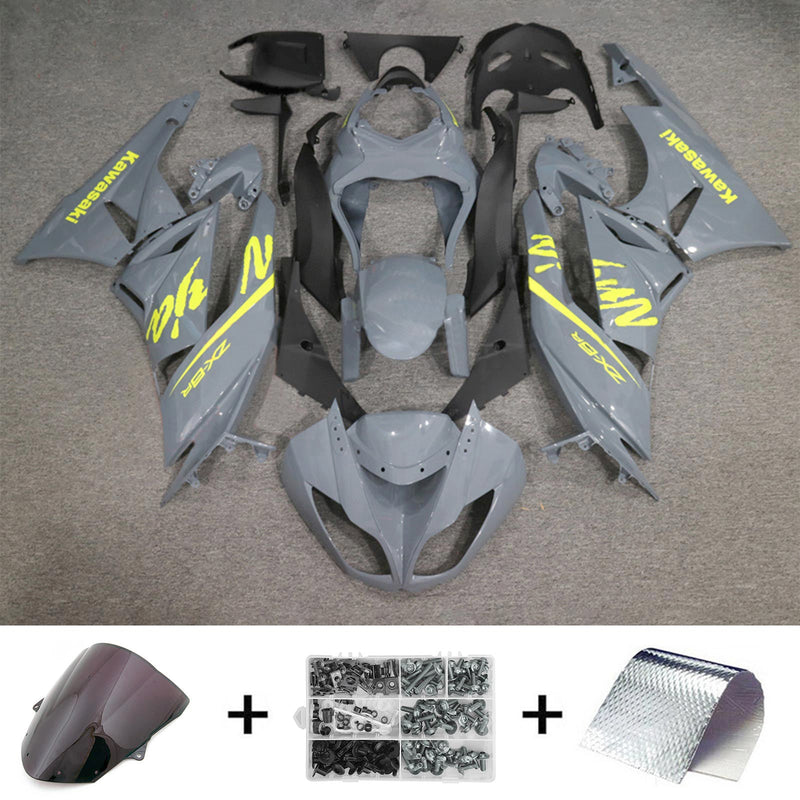 Amotopart kåpa set för Kawasaki ZX6R 636 2009-2012, kropp, plast, ABS