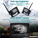 7-Zoll-Display AHD 1080P, kabelloses 2-Kanal-Rückfahrkamera-Set für LKW-Anhänger