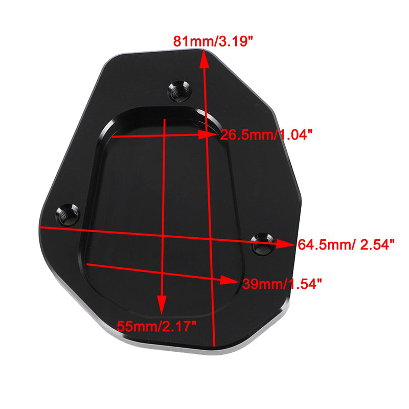 Almofadas de placa de extensão de suporte para caber no Triumph Trident 660 2021-2022 Genérico