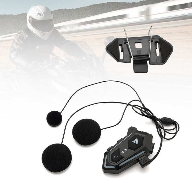 Hjälm Bluetooth-hörlurar Headset Trådlös spelare Universal Y20 för motorcykel