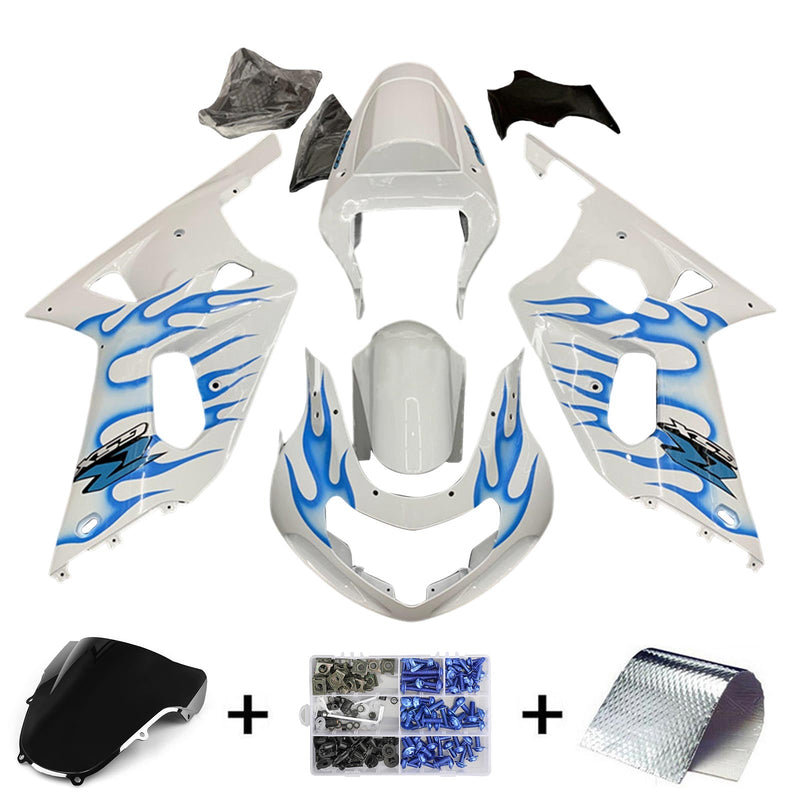 Amotopart Suzuki GSXR600 GSXR750 2001-2003 K1 kåpa Set Body Plast ABS