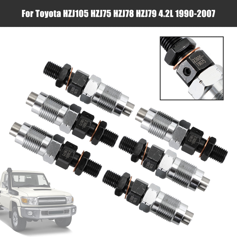 1990-2007 Toyota HZJ105 HZJ75 HZJ78 HZJ79 6 sztuk Wtryskiwacze paliwa 23600-19075 Fedex Express