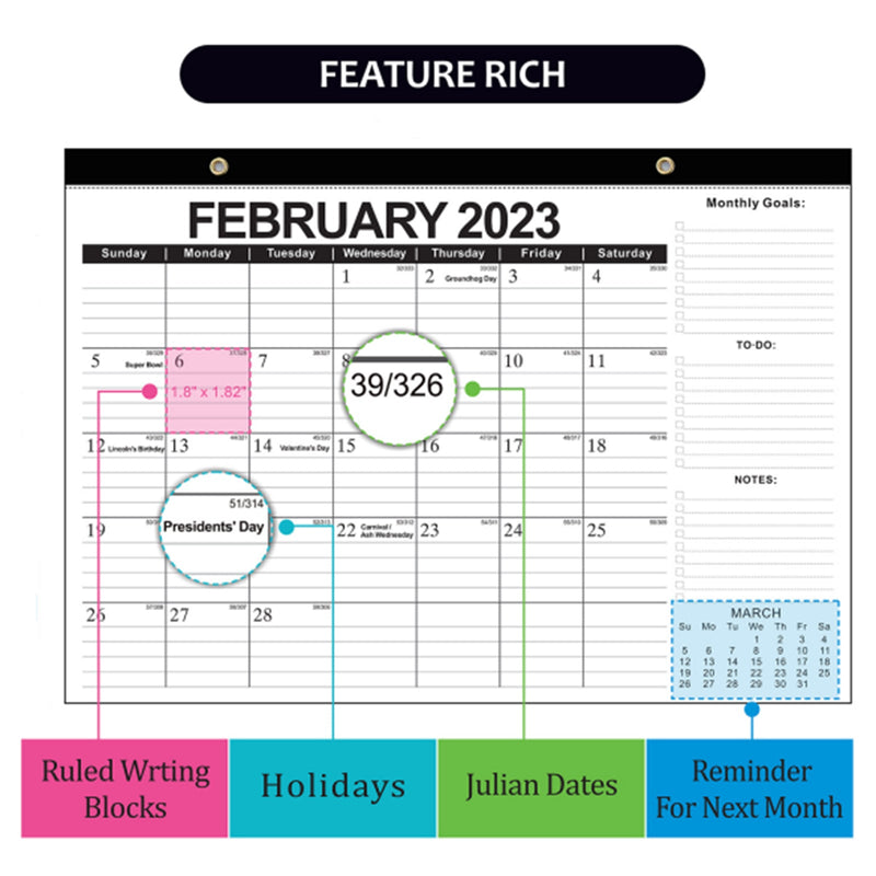 2022.7-2023.12 Kalender Brownline Home Office Monatlicher Schreibtischunterlagenkalender