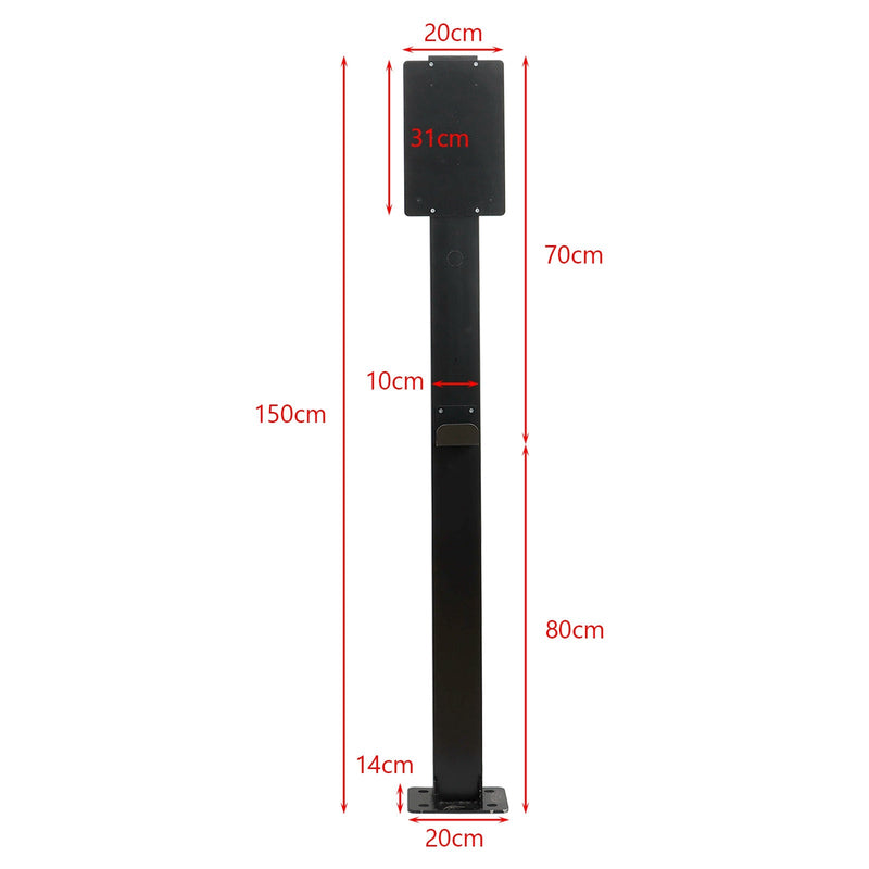 Basemontert EV-ladestasjon. EV ladestativ for Tesla ladestasjon