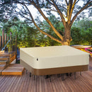 Cobertura quadrada impermeável para móveis de pátio 420D para mesas e cadeiras ao ar livre