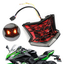 Piloto trasero intermitente LED para Kawasaki Z650 Ninja 650 Z900 17-24 Plata Genérico