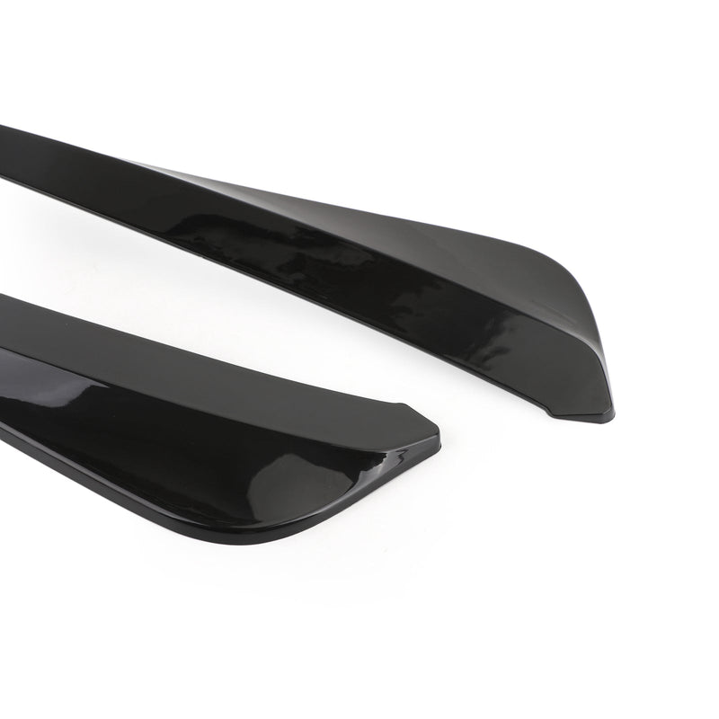 Para-choque traseiro de carro 19" Canard Splitter Difusor Valence Spoiler Brilho labial preto