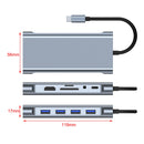 11 en 1 USB-C Tipo C Salida HD 4K USB 3.0 HD Adaptador HUB Base multifunción
