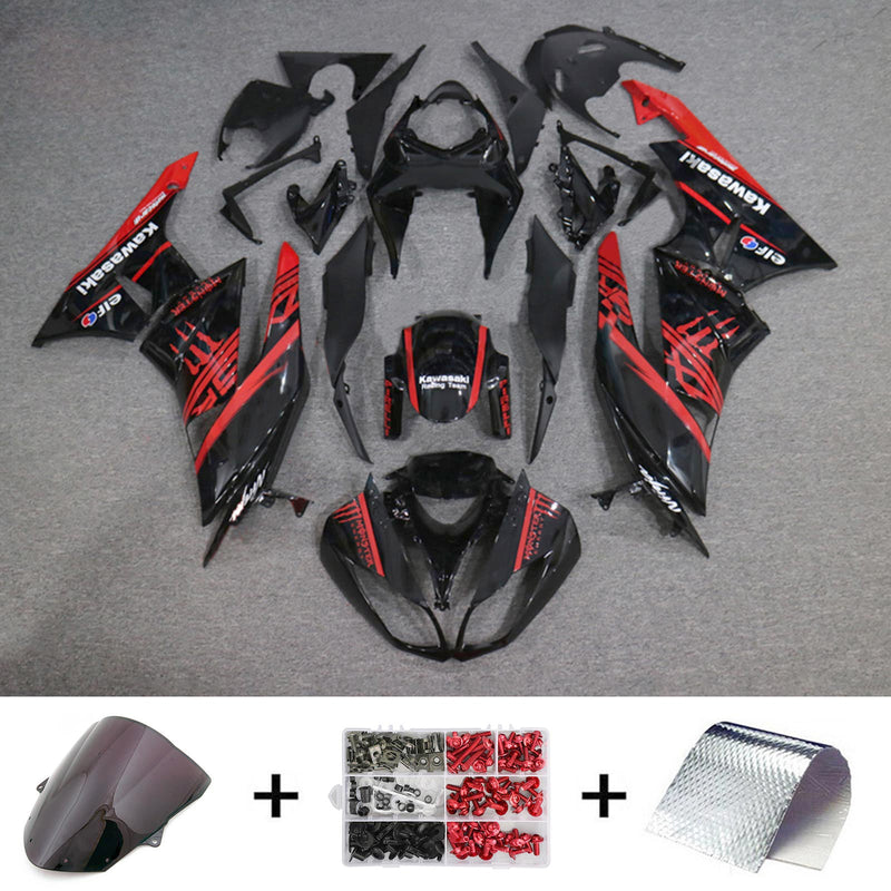 Kit de carenagem Amotopart Kawasaki ZX6R 636 2009-2012 corpo plástico ABS