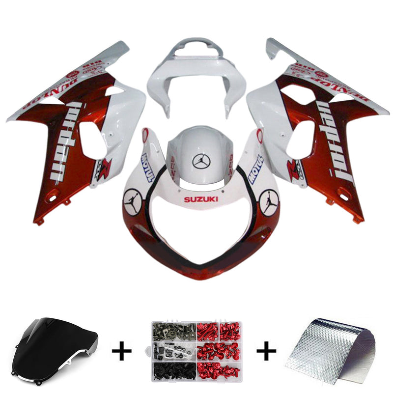 Amotopart Suzuki GSXR1000 2000-2002 K1 K2 kåpa Set Body Plast ABS