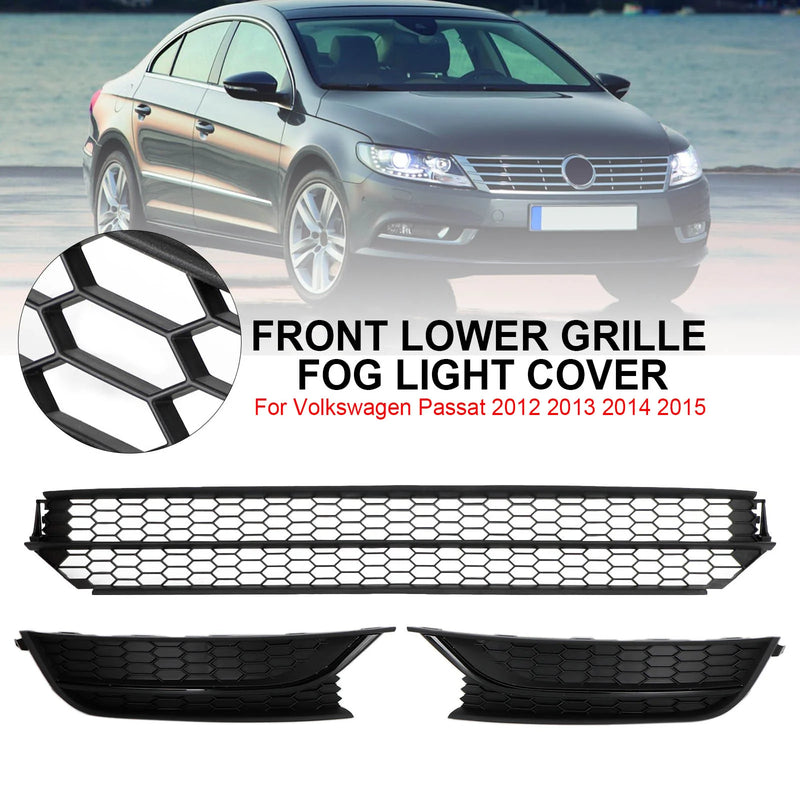 Volkswagen Passat 2012-2015 Front støtfanger Nedre Grill Grill Tåkelys Deksel