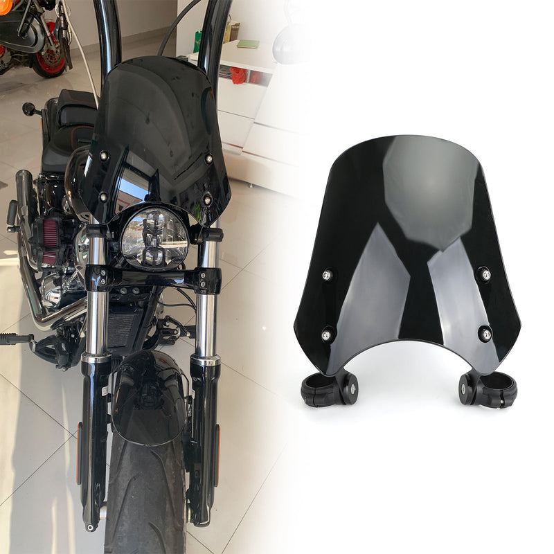 Parabrisas de motocicleta de plástico ABS para modelos Harley Dyna Softail genéricos