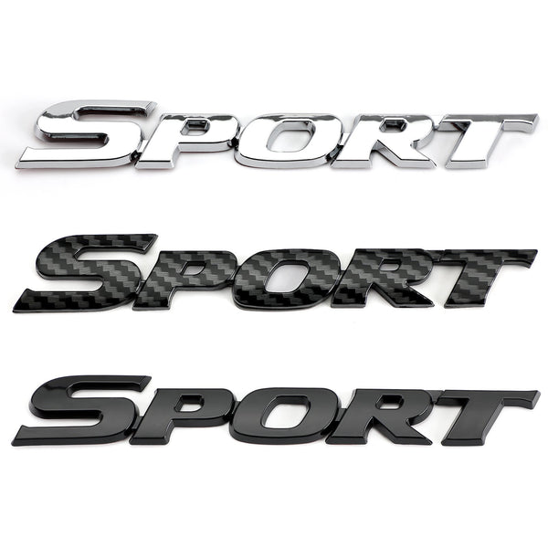 3D Sport Logo Bil Bagasjerom Bakluke Emblem Badge Decal Sticker Carbon