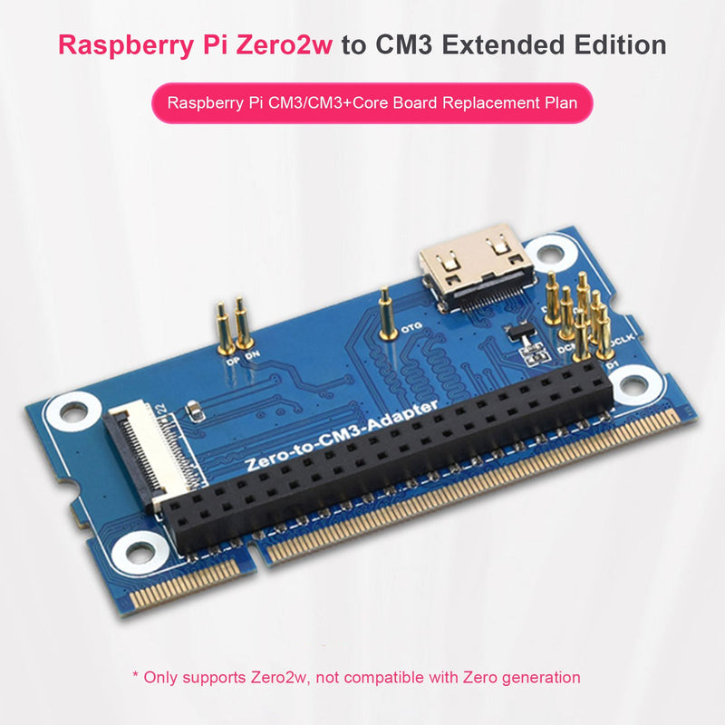 2W til CM3 utvidelseskort, Raspberry Pi CM3 kjernekort, alternativt adapterkort