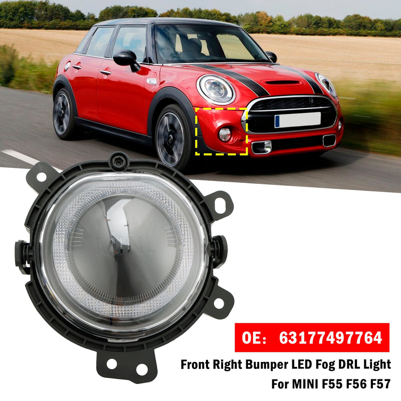 Światło przeciwmgielne LED przednie prawe 63177497764 do BMW Mini F55 F56 F57 Clubman F54