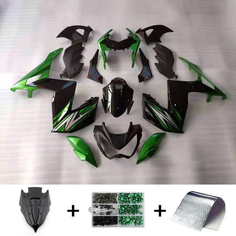 Amotopart kledningsett for Kawasaki Z250 Z300 2015-2016 Body Plastic ABS