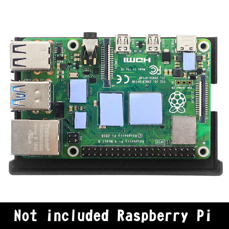 3,5-in-display aluminiumfodral + LCD-skärmjustering för Raspberry Pi 4 Model B