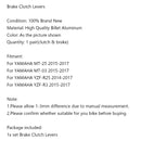 Alavanca de freio e embreagem para YAMAHA YZF R3 R25 MT 25 2015-2017 Prata Genérico