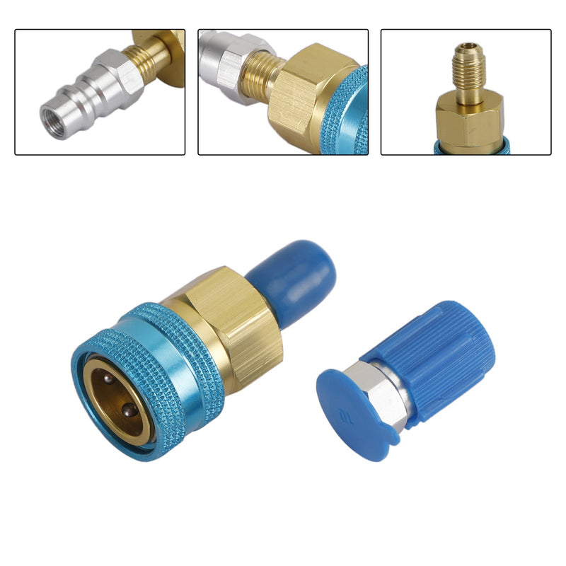 Conector rápido del lado bajo R1234YF al adaptador de manguera de carga de CA R134A