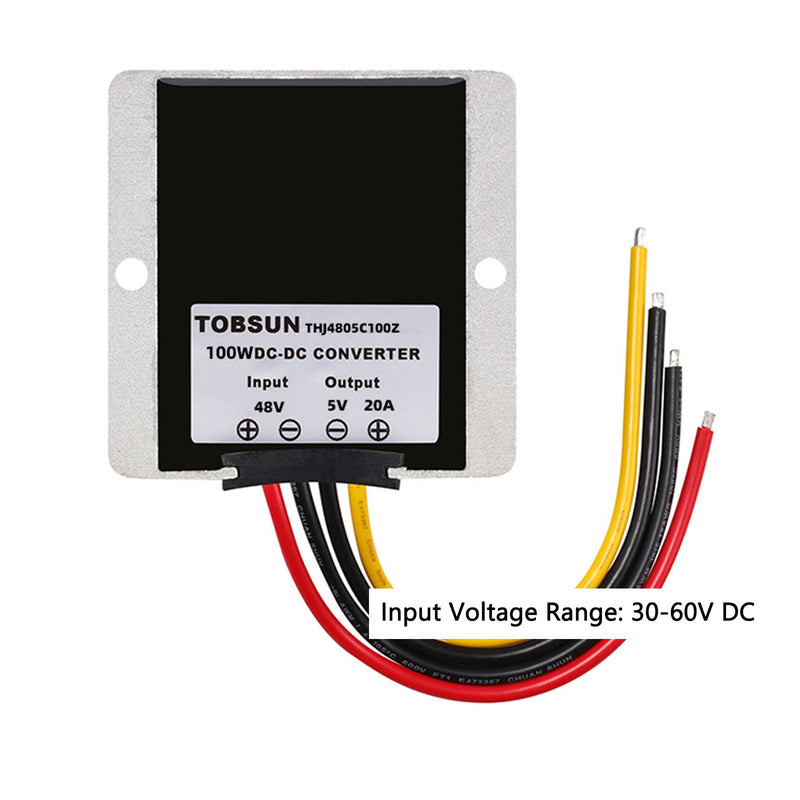 Wodoodporny regulator konwertera prądu stałego/DC o napięciu 48 V do 5 V 20 A i mocy 100 W