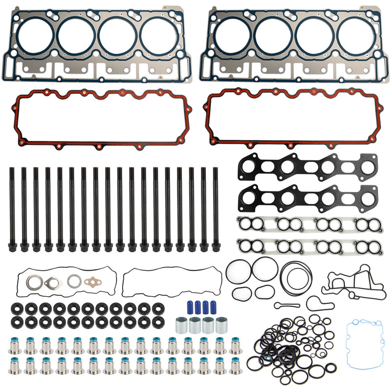 2003-2007 Ford F-250 F-350 F-450 F-550 6.0L V8 Diesel 18mm Kit de Parafuso da Cabeça do Cilindro e Junta da Cabeça 2504202