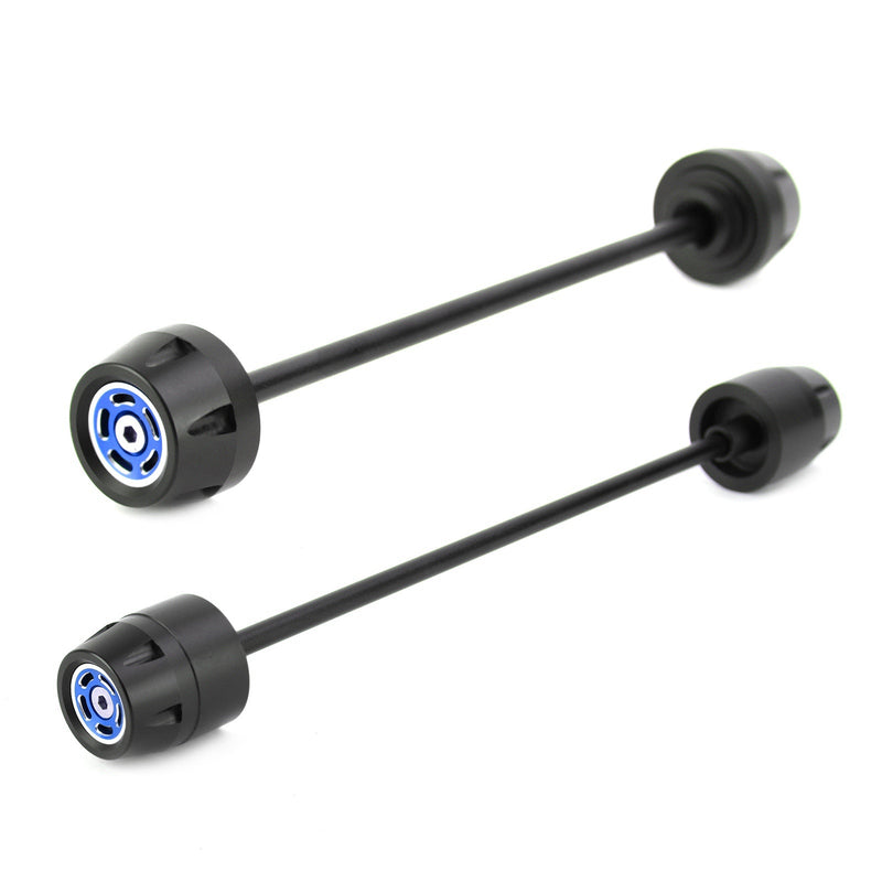 EIXO DIANTEIRO + TRASEIRO Garfo Wheel Sliders Azul Adequado para Ducati Scrambler 400 800 1100 Genérico