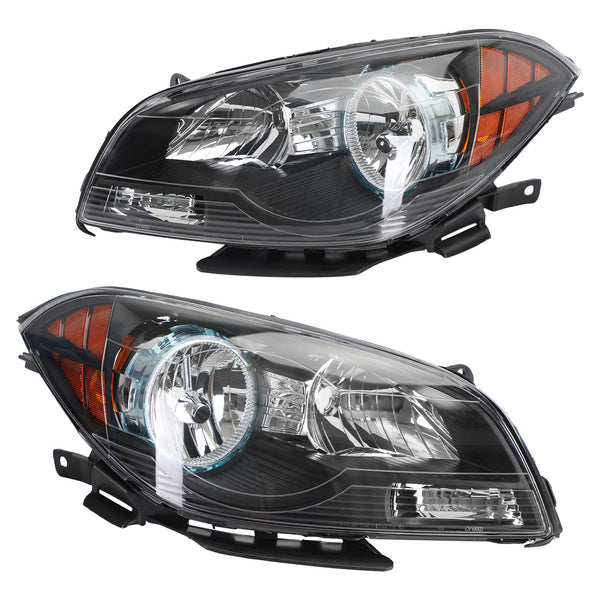 Faros delanteros amarillos transparentes con carcasa negra para Chevr Malibu 2008-2012 genéricos