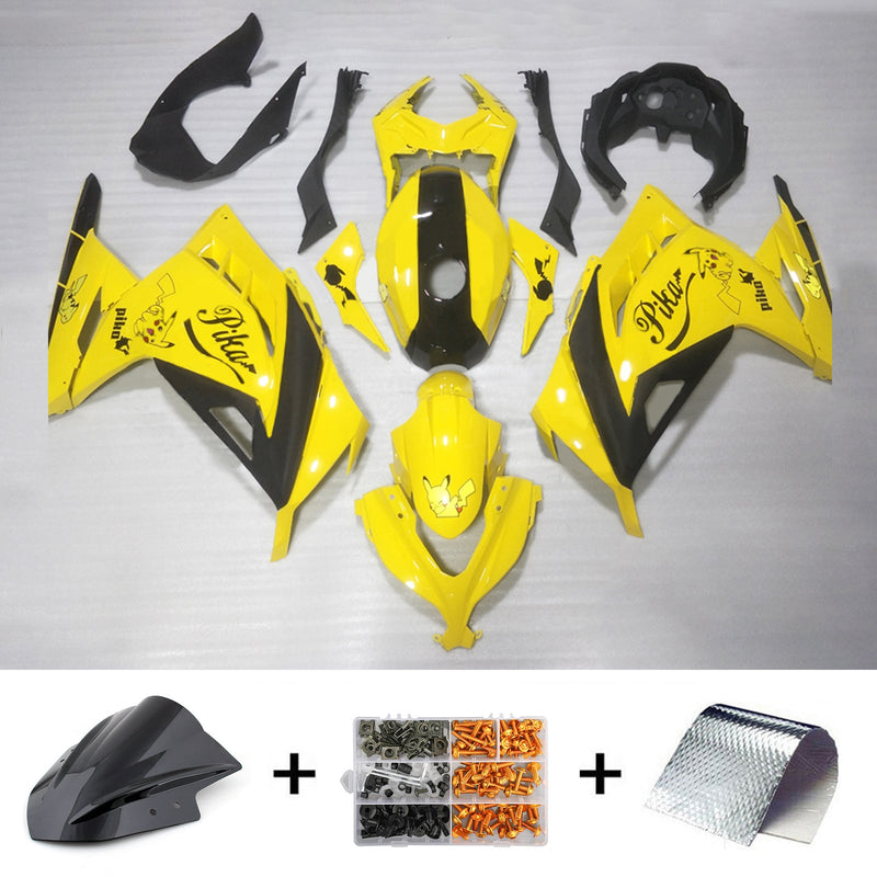 Amotopart kåpa Set för Kawasaki EX300/Ninja 300 2013-2017 Body Plastic ABS