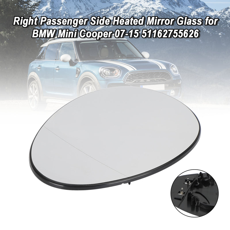 BMW Mini Cooper 2007-2015 51162755626 oppvarmet speilglass høyre passasjerside