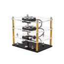 Raspberry Pi 5 Mehrschichtige Acrylschale, transparente Schutzhülle, Lüfter