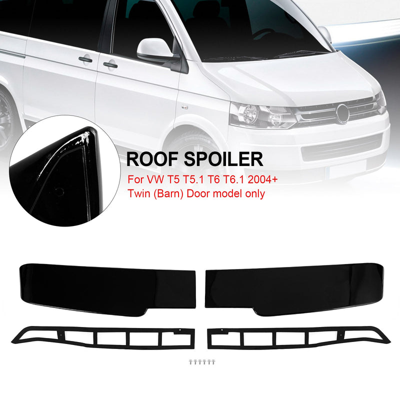 Sort premium låvedørsspoiler som passer til VW Transporter T5 T5.1 T6 T6.1